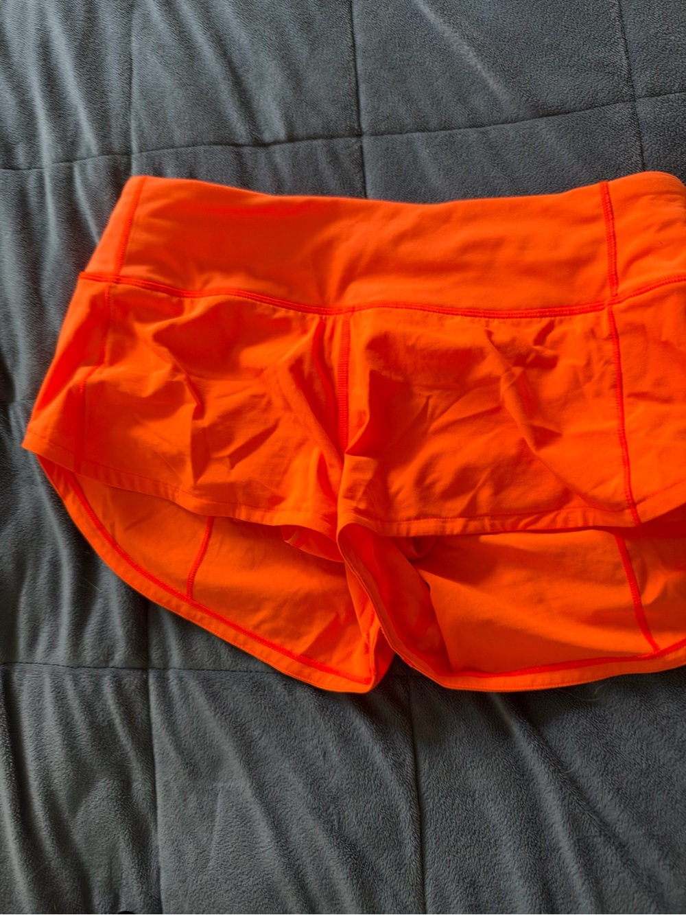 lululemon athletica Bright Orange Running Shorts